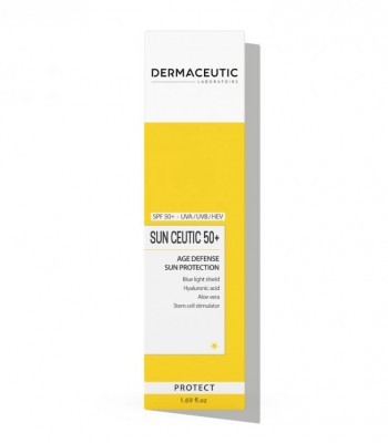 SUN CEUTIC 50+,AGE DEFENSE SUN PROTECTION/Защита от солнца для защиты кожи от признаков старения. 50мл 