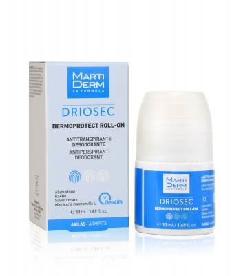 Martiderm Driosec Dermoprotect Roll-On, 50 мл (антиперспирант и дезодорант для чувствительной кожи для ежедневного использования (защита от пота и запаха)