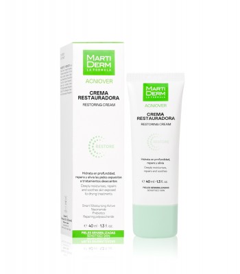 Martiderm ACNIOVER RESTORE CREMA RESTAURADORA, 40 мл (Увлажняющий крем для кожи склонной к акне и после лечения системными ретиноидами и изотретиноином)